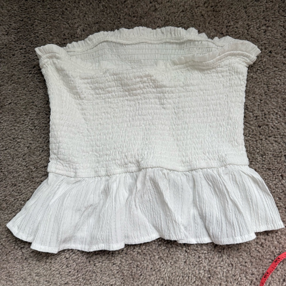 Allie Rose white tube/crop top medium - Picture 6 of 7